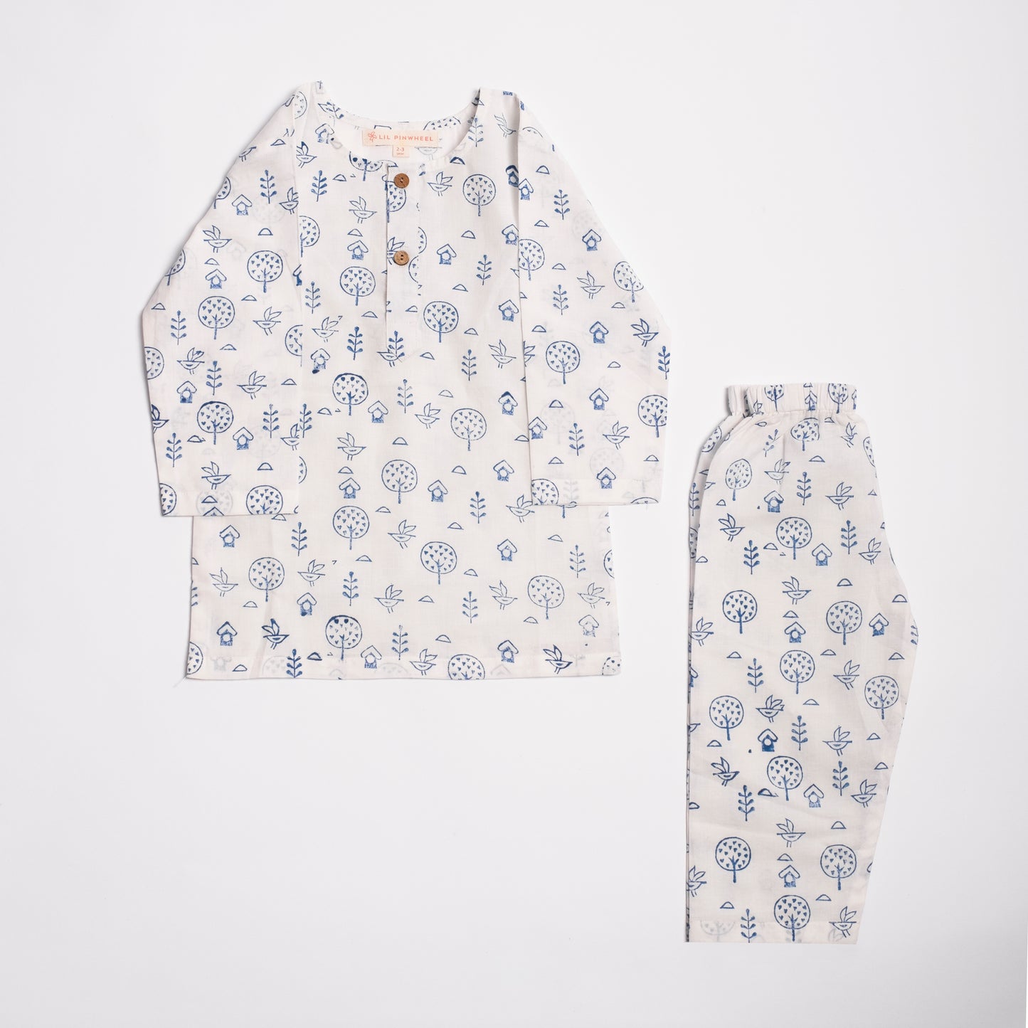 Blue Birds Pyjama Set (1-8 Years)