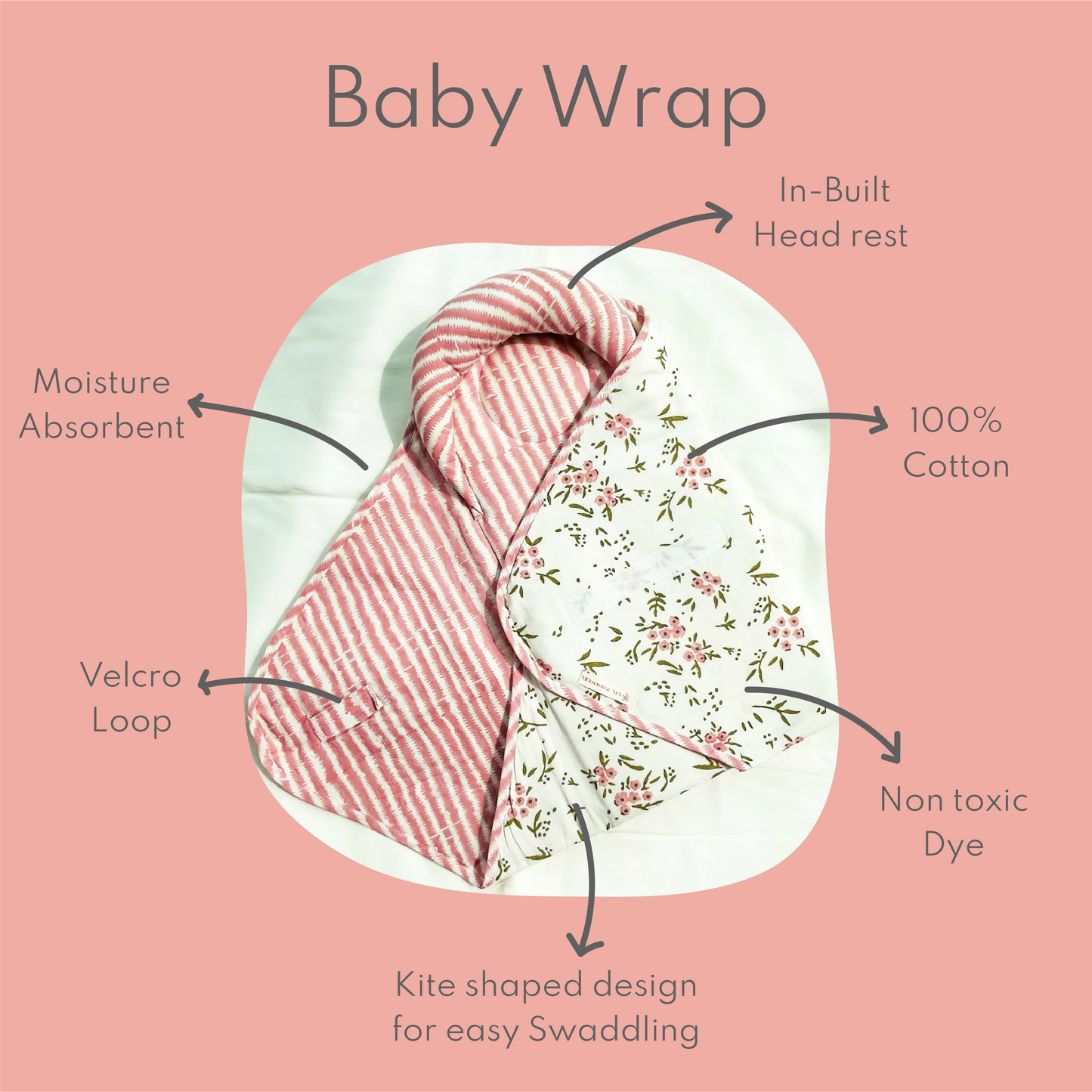 Baby Wrap- Wildflowers Pink