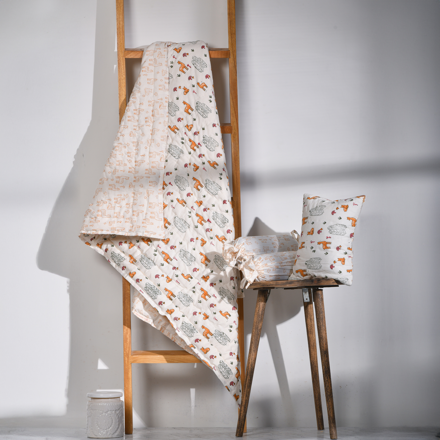 Mini Cot Set with Quilt- Dear Deer