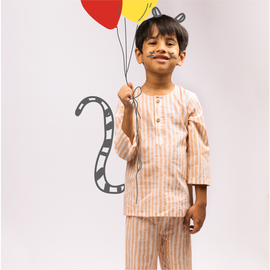 Tiny Explorer Brown Pyjama Set (1-8 Years)