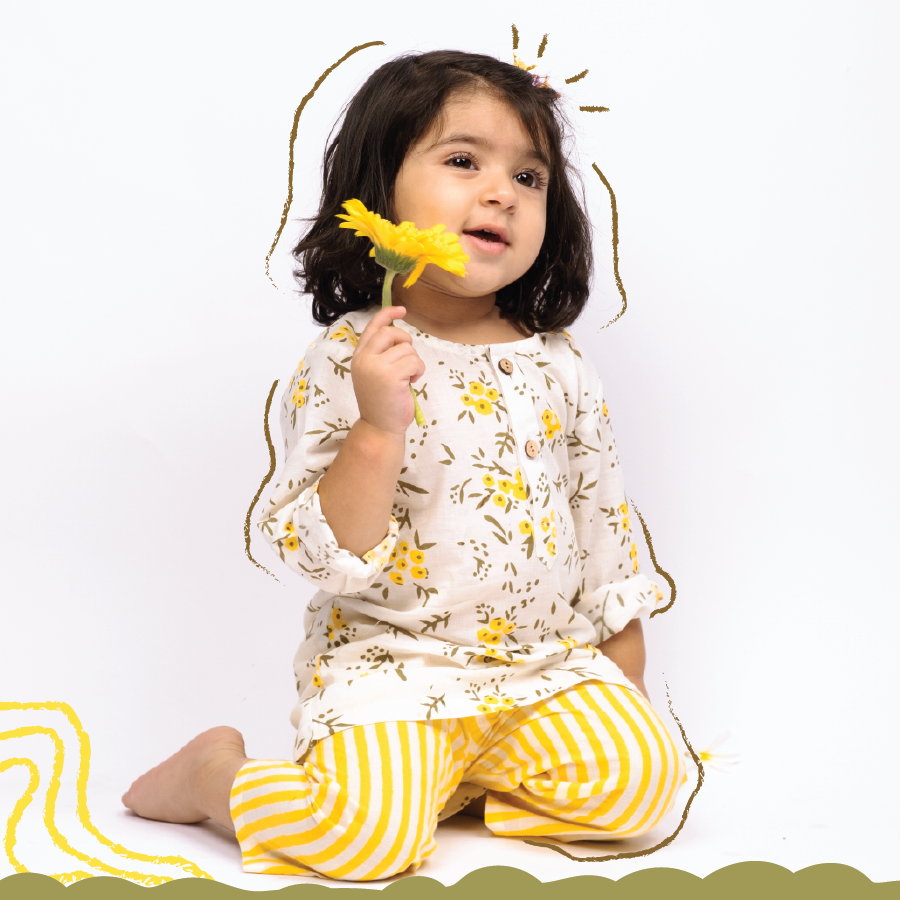 Wildflower Yellow Pyjama Set (1-8 Years)