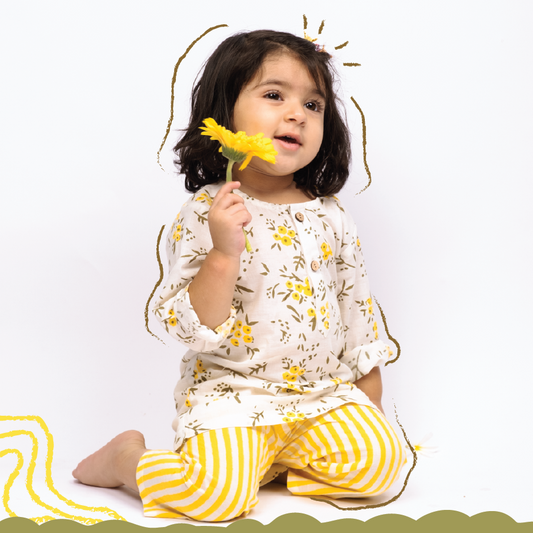 Wildflower Yellow Pyjama Set (1-8 Years)